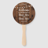 ウッドラ素朴イト結婚式 プログラムファン ハンドファン (正面)