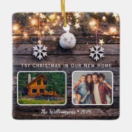 ウッドラ素朴イト2フォトニューホーム セラミックオーナメント
