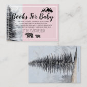 ウッドラ素朴ンドがピンク色の赤ちゃんシャワーをメールで浴びる エンクロージャーカード (正面/裏面)