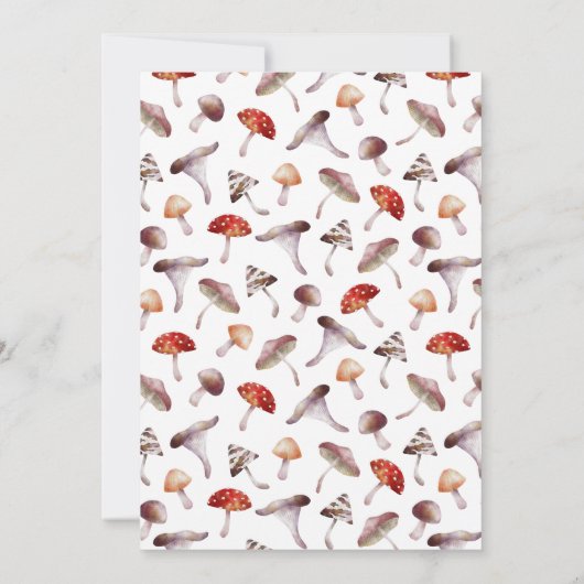 ウッドラ素朴ンドきのこの赤ちゃんシャワー招待状 招待状 (裏面)