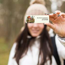 ウッドラ素朴ンドきのこの赤ちゃんシャワー秋ラベル ラベル