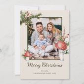 ウッドラ素朴ンドのキノコのクリスマスフォト シーズンカード (正面)