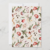 ウッドラ素朴ンドのキノコのクリスマスフォト シーズンカード (裏面)