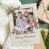 ウッドラ素朴ンドのキノコのクリスマスフォト シーズンカード