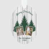 ウッドラ素朴ンドのクリスマス写真 オーナメント (正面)