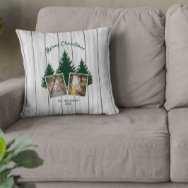 ウッドラ素朴ンドのクリスマス写真 クッション