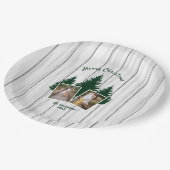 ウッドラ素朴ンドのクリスマス写真 ペーパープレート (アングル)