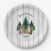 ウッドラ素朴ンドのクリスマス写真 ペーパープレート (正面)