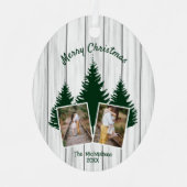 ウッドラ素朴ンドのクリスマス写真 メタルオーナメント (正面)