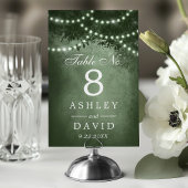 ウッドラ素朴ンドのライトグリーンの文字列 テーブルナンバー