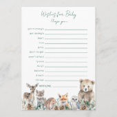 ウッドラ素朴ンドの動物がベビーゲームを希望 アドバイスカード (正面)