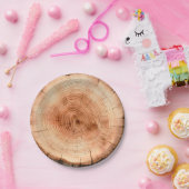 ウッドラ素朴ンドの水彩切り木目 ペーパープレート (パーティー)