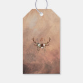 ウッドラ素朴ンドの羽とフローラ開花 ギフトタグ (裏面)