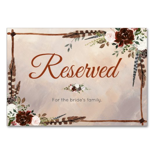 ウッドラ素朴ンドの羽とフローラ開花 テーブルナンバー (正面)