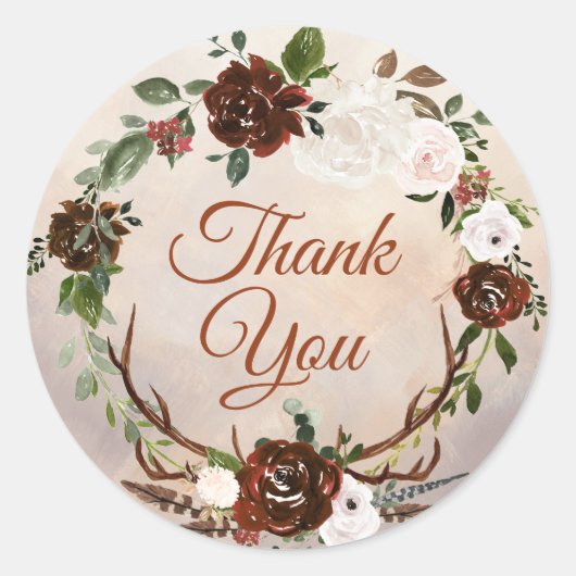 ウッドラ素朴ンドの羽とフローラ開花 ラウンドシール (正面)