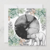 ウッドラ素朴ンドの葉フォトホリデーカード カード (正面)