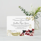 ウッドラ素朴ンドの鳥ブルゴーニュと金ゴールドズ結婚 招待状 (スタンド正面)