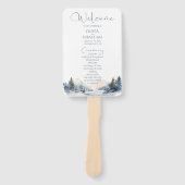 ウッドラ素朴ンドウィンターフォレスト結婚式 プログラム ハンドファン (正面)