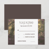 ウッドラ素朴ンドウェディングRSVP 出欠カード (正面/裏面)