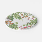 ウッドラ素朴ンドカエルの自然の葉 ペーパープレート (アングル)