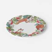 ウッドラ素朴ンドキツネマッシュルー葉ムベリーズ ペーパープレート (アングル)