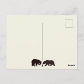 ウッドラ素朴ンドクマと樺の木の木ありがとう ポストカード (裏面)