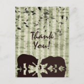 ウッドラ素朴ンドクマと樺の木の木ありがとう ポストカード (正面)