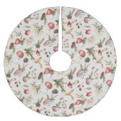 ウッドラ素朴ンドクリスマスキノコ ブラッシュドポリエステルツリースカート (正面)