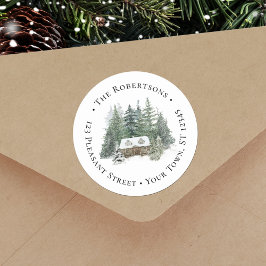 ウッドラ素朴ンドクリスマスキャビン差出人住所 ラウンドシール