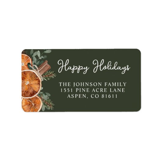 ウッドラ素朴ンドクリスマス差出人住所 ラベル (正面)