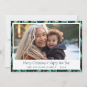 ウッドラ素朴ンドグリーンホリデーフォトカード シーズンカード (正面)