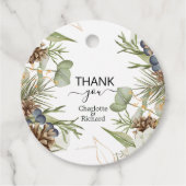 ウッドラ素朴ンドグリーン&ピネコンメッセージカード フェイバータグ (正面)