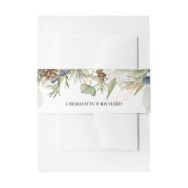 ウッドラ素朴ンドグリーン&ピネコン 招待状ベリーバンド