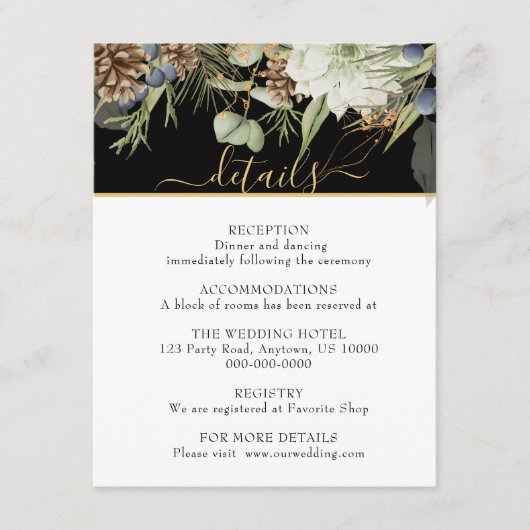 ウッドラ素朴ンドグリーン&ピネコーンオンブラック エンクロージャーカード (正面)