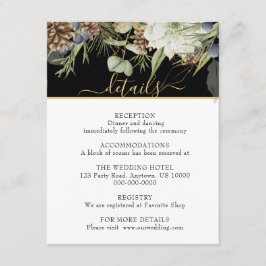 ウッドラ素朴ンドグリーン&ピネコーンオンブラック エンクロージャーカード