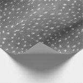 ウッドラ素朴ンドグレーの子鹿の斑点の毛皮 ラッピングペーパー (角)