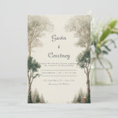 ウッドラ素朴ンドコテージ結婚ズ 招待状 (スタンド正面)
