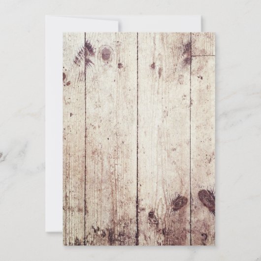 ウッドラ素朴ンドシカフローラファースト誕生日 招待状 (裏面)