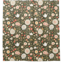 ウッドラ素朴ンドシャワーカーテン – コテージコア