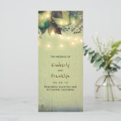 ウッドラ素朴ンドストリングライト結婚式 プログラム (スタンド正面)