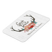 ウッドラ素朴ンドディアアントラーブーケ保存日 マグネット (左側)