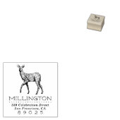 ウッドラ素朴ンドディアファミリー名差出人住所 ラバースタンプ (押印)