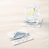 ウッドラ素朴ンドパインフォレスト我々の冒険が始まる スクエアペーパーコースター (インサイチュ)