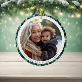 ウッドラ素朴ンドファミリークリスマス2枚の写真 セラミックオーナメント