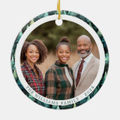 ウッドラ素朴ンドファミリークリスマス2枚の写真 セラミックオーナメント (裏面)