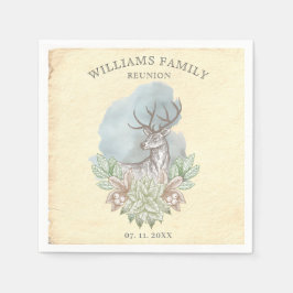 ウッドラ素朴ンドファミリー懇親会紙 スタンダードカクテルナプキン