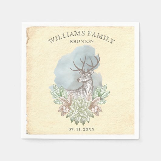 ウッドラ素朴ンドファミリー懇親会紙 スタンダードカクテルナプキン (正面)