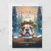 ウッドラ素朴ンドフォレストのぞきブルドッグすてき シーズンカード (正面)