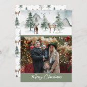 ウッドラ素朴ンドフォレストディアークリスマスフォトカード シーズンカード (正面/裏面)