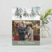 ウッドラ素朴ンドフォレストディアークリスマスフォトカード シーズンカード (スタンド正面)